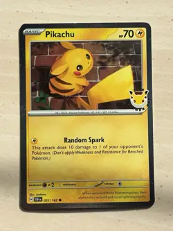 Pikachu 051 /162 Stamped 2026 Pokemon Day 30 Promo TCG With Coin - Image 2
