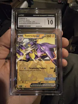 CGC 10 GEM MINT Toxtricity ex Illustration Contest 2024 Black Star Promo Pokemon - Image 1