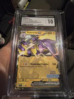 CGC 10 GEM MINT Toxtricity ex Illustration Contest 2024 Black Star Promo Pokemon - Image 3