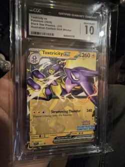 CGC 10 GEM MINT Toxtricity ex Illustration Contest 2024 Black Star Promo Pokemon - Image 4