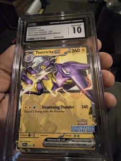 CGC 10 GEM MINT Toxtricity ex Illustration Contest 2024 Black Star Promo Pokemon - Image 5