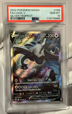 Pokemon 2022 Lugia V 186/195 Alt Full Art Silver Tempest GEM MINT PSA 10 Graded - Image 5