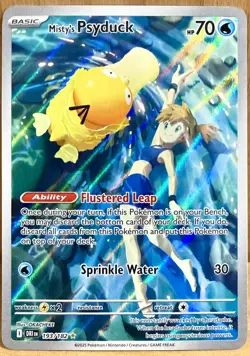Misty’s Psyduck 193/182 SV:10 Destined Rivals Illustration Rare Holo Pokemon TCG - Image 1