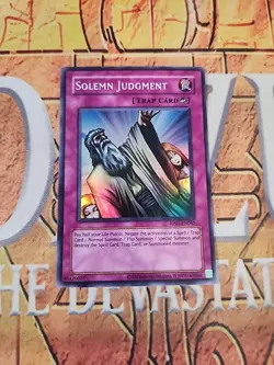 Solemn Judgment RP01-EN045 Super Rare NM Retro Pack 2020 Date Reprint - Image 1