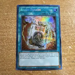 🔥Yugioh MP22-EN163 Ready Fusion PRISMATIC SECRET RARE 1ST EDITION - Image 1