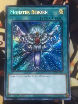 Yugioh: Monster Reborn Secret Rare 1st Edition Holo Card - Near Mint - Image 1