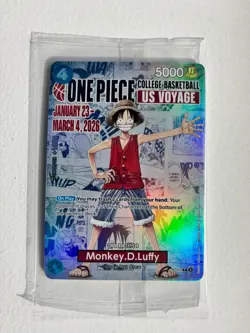 ONE PIECE Monkey D Luffy College Basketball US Voyage Promo 🔥 SEALED 🔥 RARE - Image 1