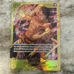 One Piece TCG English OP07-119 Portgas D Ace SEC Foil Near Mint Fresh - Image 1