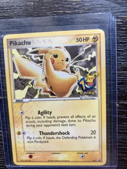 Pokemon Pikachu TCG Black Star Promo Card #012 10th Anniversary - Image 1