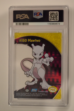 Mewtwo Pokemon 2000 Topps TV Animation Clear Cards English #PC5 PSA 10 - Image 2