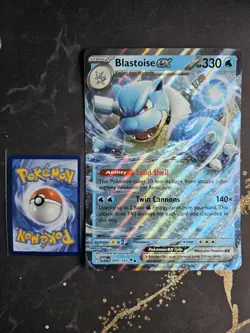 Oversized Jumbo Blastoise EX 151 Blooming Waters 009/165 Pokemon Promo Card ENG - Image 1
