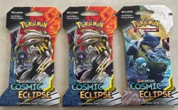 Pokemon Sun & Moon 12 Cosmic Eclipse Trading Card Game - 4 Booster Pack 820650805905 - Image 1