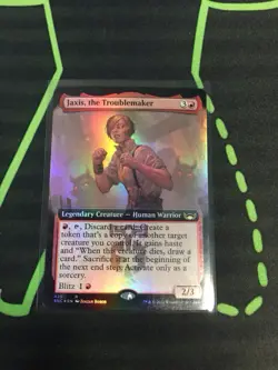 MTG Magic The Gathering Jaxis, The Troublemaker Foil SNC Rare Ex Art Red - Image 1