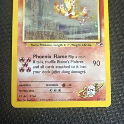 Blaine’s Moltres Rare Holo Gym Heroes 1/132 Pokemon Card WOTC Vintage NM/LP - Image 3