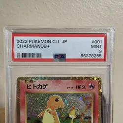 2023 Pokemon CLL Japanese Charmander Holo 001/032 PSA 9 - Image 2