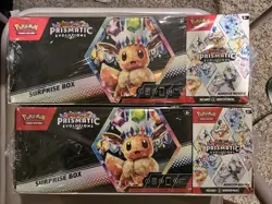 LOT OF 2 Pokemon Prismatic Evolutions Surprise Box & Booster Bundle Sams Club - Image 1