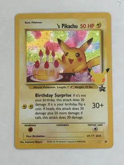 ______'s Pikachu Classic Collection Celebrations: Birthday 24/53 Pokemon - Image 1