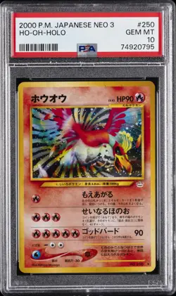 2000 POKEMON JPN NEO 3 #250 HO-OH-HOLO PSA 10 - Image 1