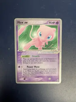 Mew Ex Signed 88/92 Pokemon 2007 World Championship Fair Condition - Image 1