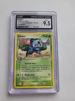 Pokemon (2006) Ivysaur Ex Crystal Guardians #35/100 CGC 9.5 - Image 1
