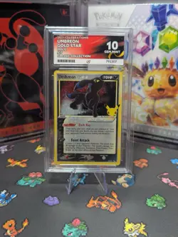 Pokemon TCG Umbreon Celebrations Gold Star Promo Classic Collection 17/17 Ace 10 - Image 1