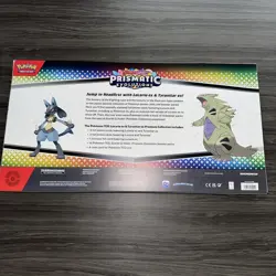 Pokemon TCG Prismatic Evolutions Lucario & Tyranitar EX Sealed Premium Coll NIB - Image 2