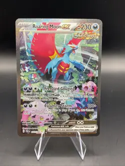 Pokemon TCG Roaring Moon ex 251/182 Paradox Rift Illustration Rare Holo 230HP - Image 1