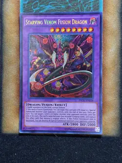 Yugioh Starving Venom Fusion Dragon INOV-EN038 Secret Rare LP - Image 1