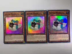 3 x Fluffal Mouse MP16-EN056 Super Rare 1st Edition YuGiOh Playset NM - Image 1