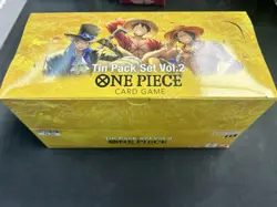 Sealed Case - One Piece DISPLAY 12x Mini Tin Pack Set VOL. 2 TS-02 TS02 English - Image 1