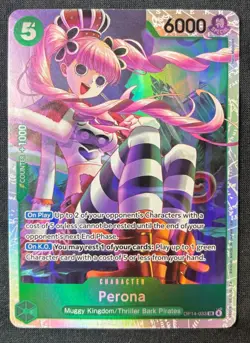 Perona OP14-033 SR - The Azure Sea's Seven One Piece TCG - English - Image 1