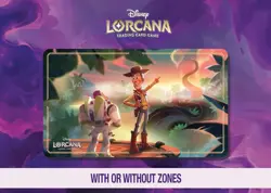 Disney Lorcana Playmat – Woody - Buzz Lightyear - TCG Ready – 600 x 350 mm - Image 1