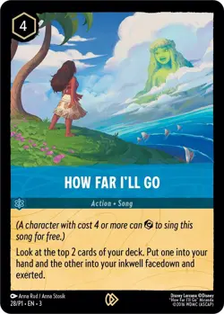 How Far I'll Go Cold Foil Moana Promo Disney Lorcana Promo Cards 28 NM - Image 1
