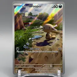 Paldean Wooper 102/094 PFL Illustration Rare Phantasmal Flames Pokemon Card NM - Image 1