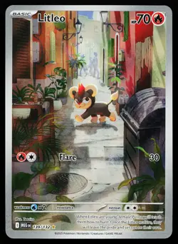 Litleo 139/132 Holo Illustration Rare Mega Evolution Pokemon Card - Image 1