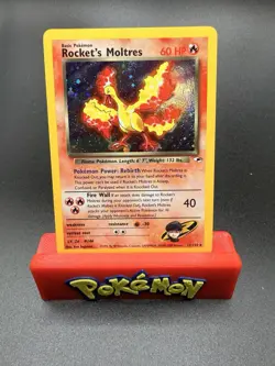 Rockets Moltres 12/132 Holo Rare Card Gym Heroes Pokemon TCG LP/NM - Image 1