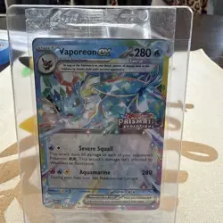 Vaporeon EX Prismatic Evolutions STAMPED Sealed Promo Card 023/131 Surprise Box - Image 1