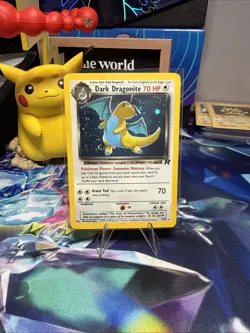 Dark Dragonite 5/82 Team Rocket Unlimited Holo Vintage WOTC Pokemon Card SWIRL - Image 1