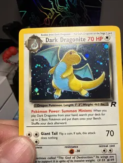 Dark Dragonite 5/82 Team Rocket Unlimited Holo Vintage WOTC Pokemon Card SWIRL - Image 4