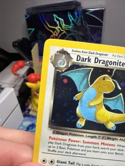 Dark Dragonite 5/82 Team Rocket Unlimited Holo Vintage WOTC Pokemon Card SWIRL - Image 5