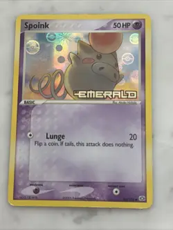 Pokemon Card - Spoink Emerald 66/106 Common Reverse Holo Stamped - Image 1