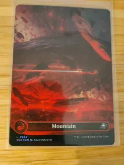 MTG Mountain (FOIL Full Art) 0265 Edge of Eternities M/NM Free UK P&P - Image 1