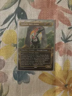 Custom Commander Dinosaur Deck : Gishath, Sun's Avatar Fully Sleeved And Boxed - Image 1