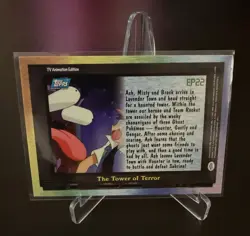2000 Topps Pokemon TV Animation Edition #EP22 The “Tower of Terror” Blue Logo - Image 2