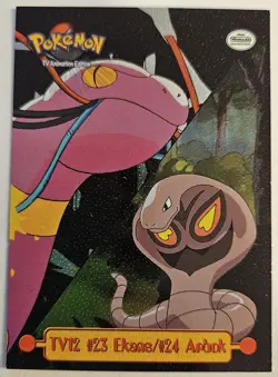 TV12 #23 Ekans/ #24 Arbok TOPPS Series 1 Textured Holo Pokemon Card LP - Image 1