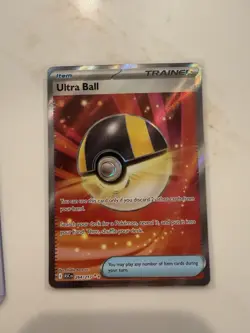 Pokemon Ultra Ball Trainer Item Full Art Secret Rare Holo 264/217 ASC English - Image 1