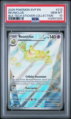 2025 POKEMON SVP EN-SV BLACK STAR PROMO #212 REUNICLUS PSA 10 - Image 1