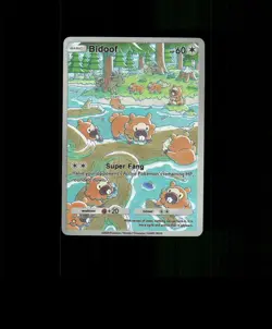 FAN-ART READ DESCRIPTION BELOW HOLO Bidoof Card Bidoof Pokemon Card p1 - Image 1
