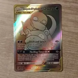 Pokemon Slowpoke & Psyduck GX TAG TEAM Full Art Secret Rare Holo 239/236 250HP - Image 1