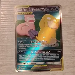 Pokemon Slowpoke & Psyduck GX TAG TEAM Full Art Holo 095/094 Miracle Twin 250HP - Image 1